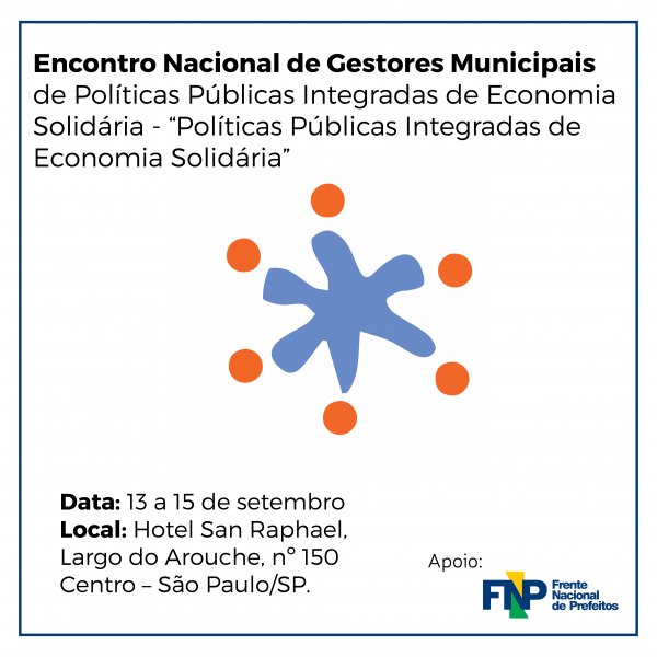 Rede de Gestores de Economia Solidária promove debate sobre políticas públicas do setor