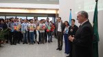 O coordenador-residente do Sistema das Nações Unidas no Brasil, Jorge Chediek, participa de cerimônia de hasteamento, na manhã desta segunda-feira (28), em Brasília (DF)