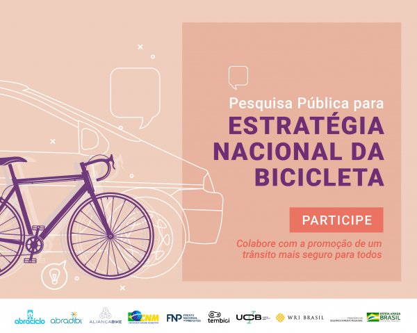UCB em conjunto com oito organizações lança Pesquisa Pública para Estratégia Nacional da Bicicleta