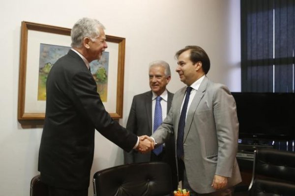 Prefeito de Porto Alegre/RS, José Fortunati e o presidente da Câmara dos Deputados, Rodrigo Maia debatem questões sobre a LRF