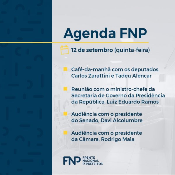 FNP articula diálogo com Executivo e Legislativo para tratar da pauta do municipalismo