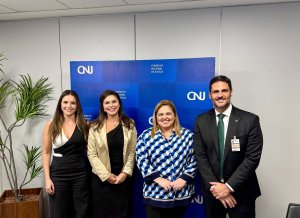 Sarah Campos, procuradora-geral de Contagem/MG; Liz Rezende, juíza auxiliar da Corregedoria Nacional; Keity Saboia, juíza auxiliar da Presidência do CNJ, e Eduardo Vaz Porto, procurador-geral de Salvador/BA/BA