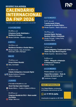 Calendário Internacional 2026 terá foco em inovação e sustentabilidade