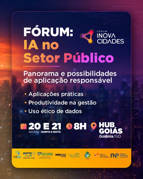 Goiânia recebe seminário sobre uso responsável de Inteligência Artificial no setor público
